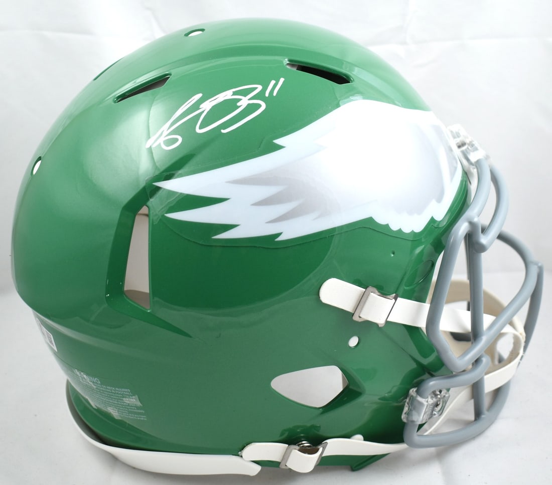 Philadelphia Eagles AJ Brown Autographed Speed Authentic Helmet Beckett Witness (1 of 5)