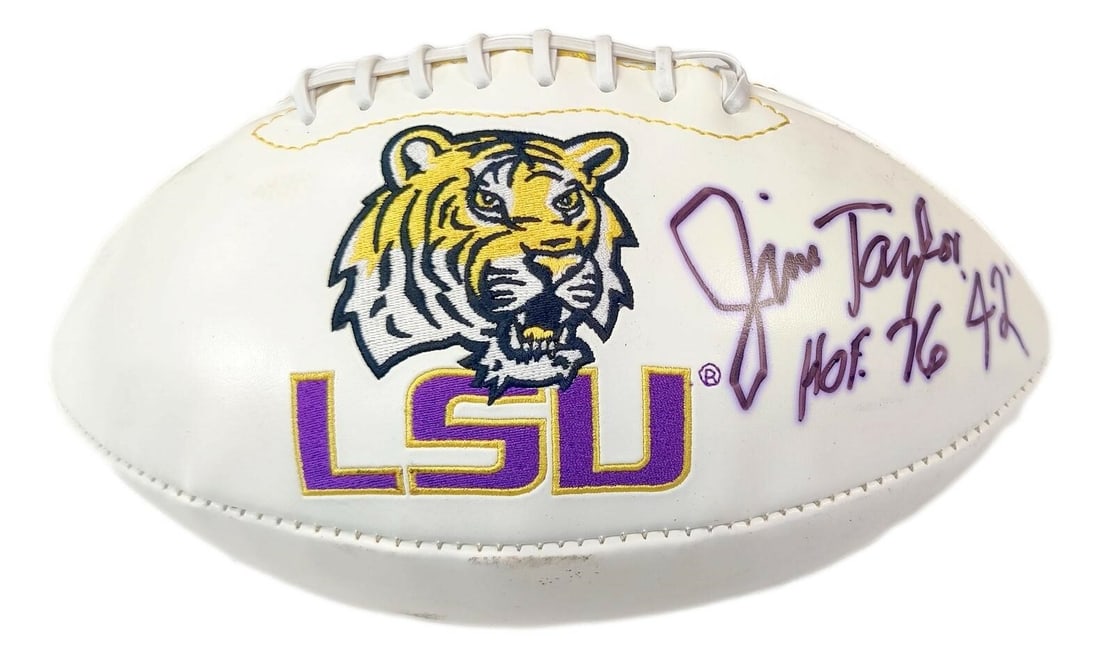Jim Taylor Autographed LSU Tigers Football PSA/DNA AK31282 (1 of 2)