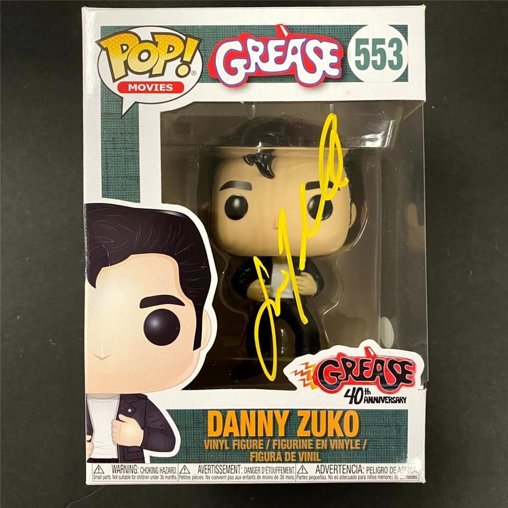 JSA Authenticated John Travolta Grease Danny Zuko Funko Pop 553 Signed (1 of 9)