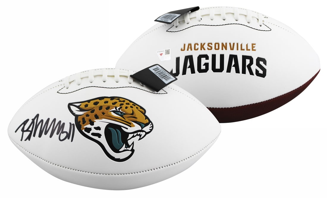 Franklin White Panel Football Signed by Brian Thomas Jr. Fanatics Authenticated (1 of 4)