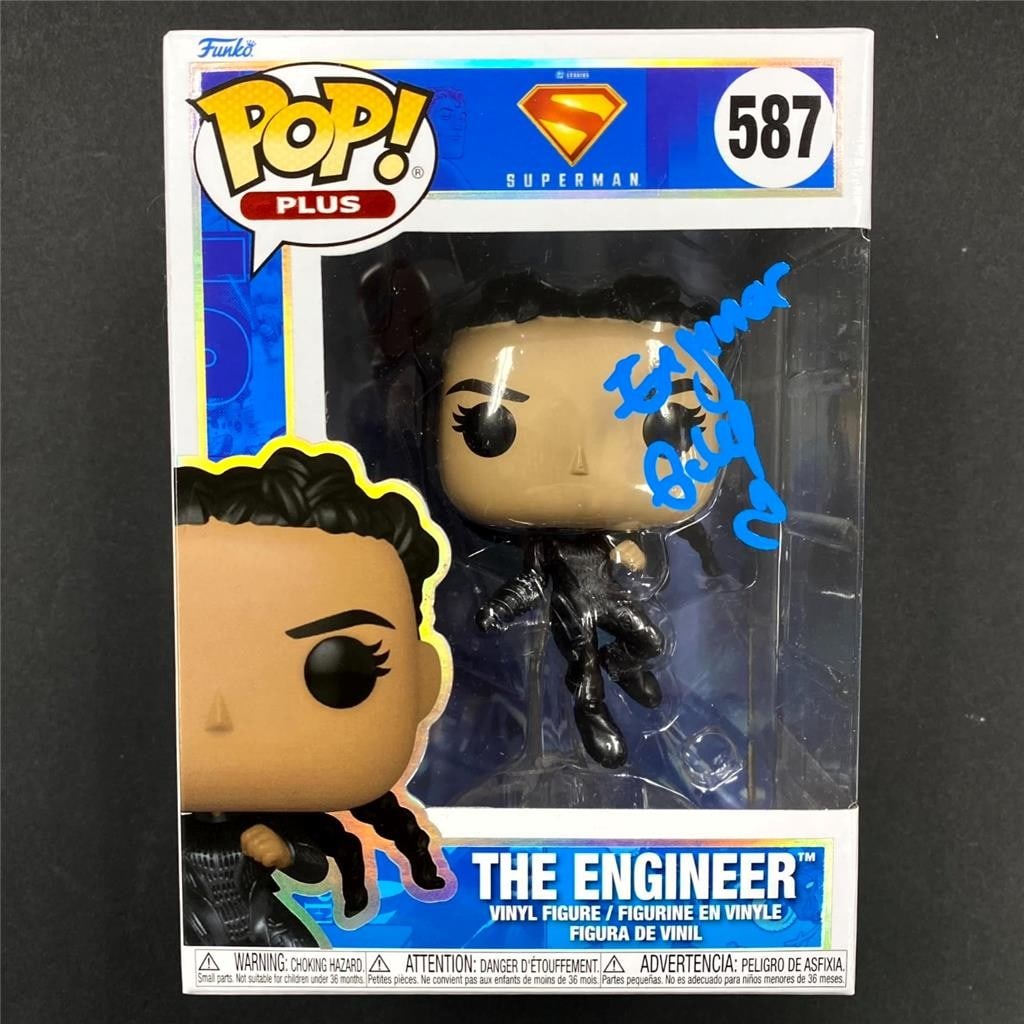 Maria Gabriela De Faria Autographed Superman Engineer Funko Pop Beckett Authenticated (1 of 7)