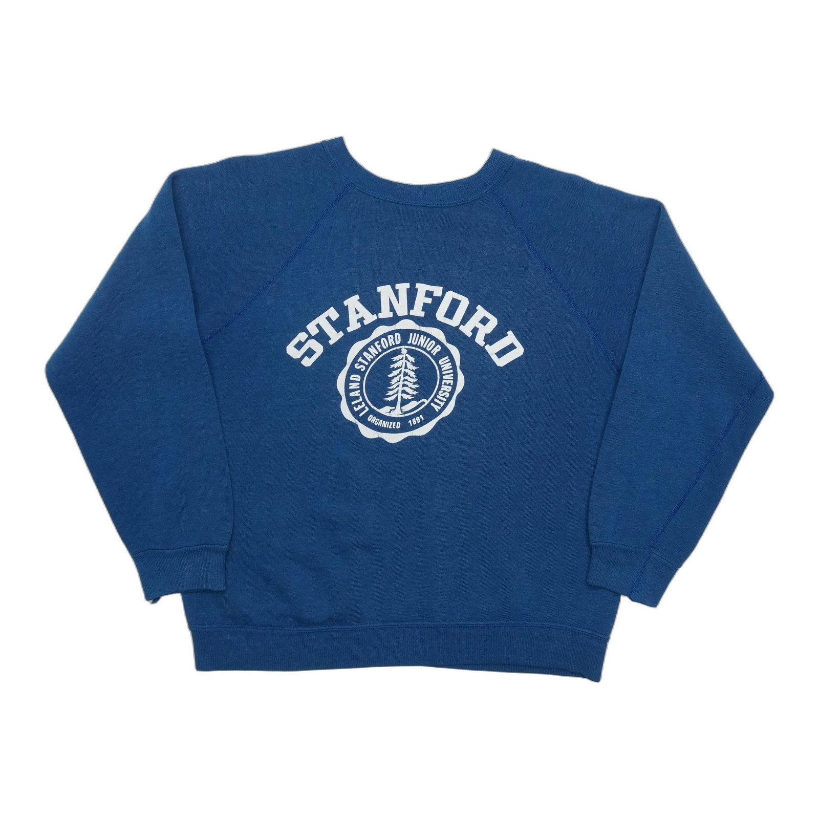 Vintage 1980s Stanford Blue Cotton Poly Sweatshirt (1 of 3)