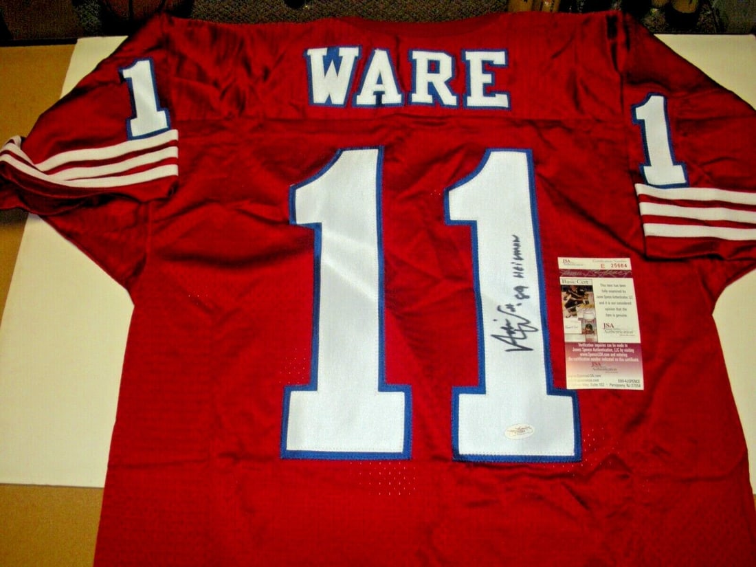 Signed Russell Houston Cougars Jersey by Andre Ware with JSA COA (1 of 2)