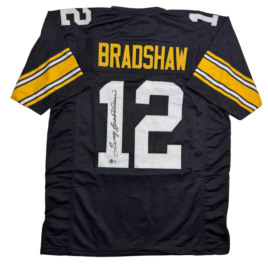 Terry Bradshaw Signed Custom Pittsburgh Jersey with Beckett Authentication (1 of 4)