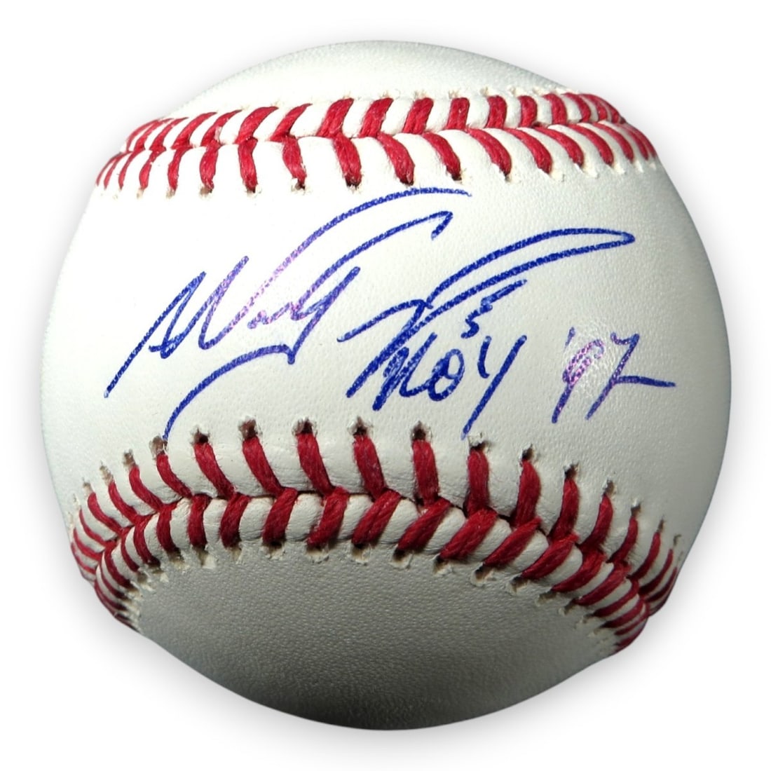 Nomar Garciaparra Autographed Baseball Boston Red Sox ROY 97 JSA Certified: Nomar Garciaparra Autographed Baseball Boston Red Sox ROY 97 JSA Certified This is an authentic baseball signed by Nomar Garciaparra, featuring the inscription "ROY 97". The autograph has been authent