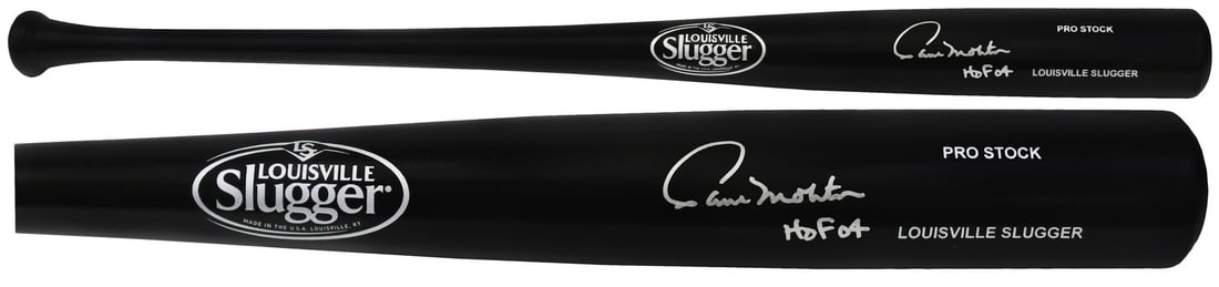 Paul Molitor Signed Louisville Slugger Black Bat HOF 04 Inscription: Paul Molitor Signed Louisville Slugger Black Bat HOF 04 Inscription This is a Paul Molitor signed Louisville Slugger Pro Stock black baseball bat featuring the inscription 'HOF 04.' A true collectible