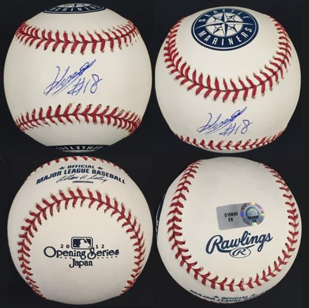 Hisashi Iwakuma Signed 2012 Mariners Opening Series Baseball MLB Authenticated RARE (1 of 5)