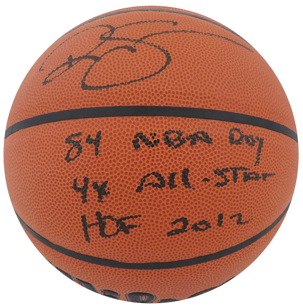 Ralph Sampson Signed NBA Basketball with ROY and Hall of Fame Inscription: Ralph Sampson Signed NBA Basketball with ROY and Hall of Fame Inscription This is a Wilson indoor/outdoor NBA basketball signed by Ralph Sampson, featuring inscriptions commemorating his achievements:
