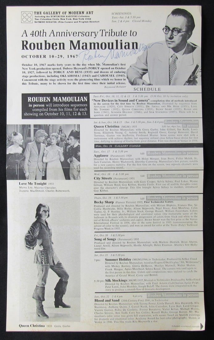 Rouben Mamoulian Autographed Photo PSA/DNA Dr Jekyll Mr Hyde (1 of 3)