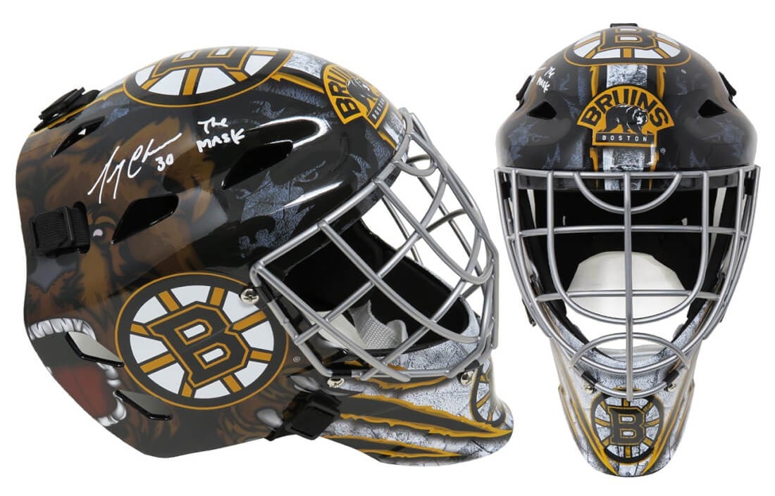 Gerry Cheevers Signed Boston Bruins Goalie Mask with Inscription and COA (1 of 1)