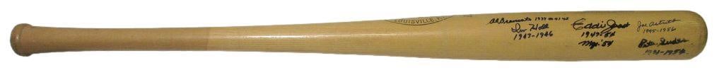 1940s Philadelphia Athletics Multi-Signed 35 Inch Vintage Baseball Bat (1 of 5)