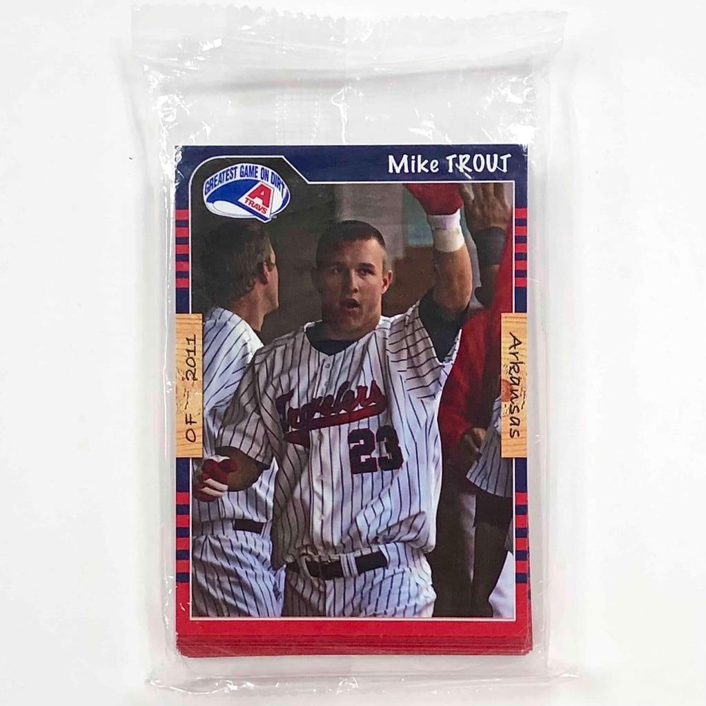 2011 Grandstand Arkansas Travelers Team Set with Mike Trout Rookie Card Limited Edition: 2011 Grandstand Arkansas Travelers Team Set with Mike Trout Rookie Card Limited Edition This limited edition 2011 Arkansas Travelers team set features the iconic Mike Trout rookie card, a must-have fo