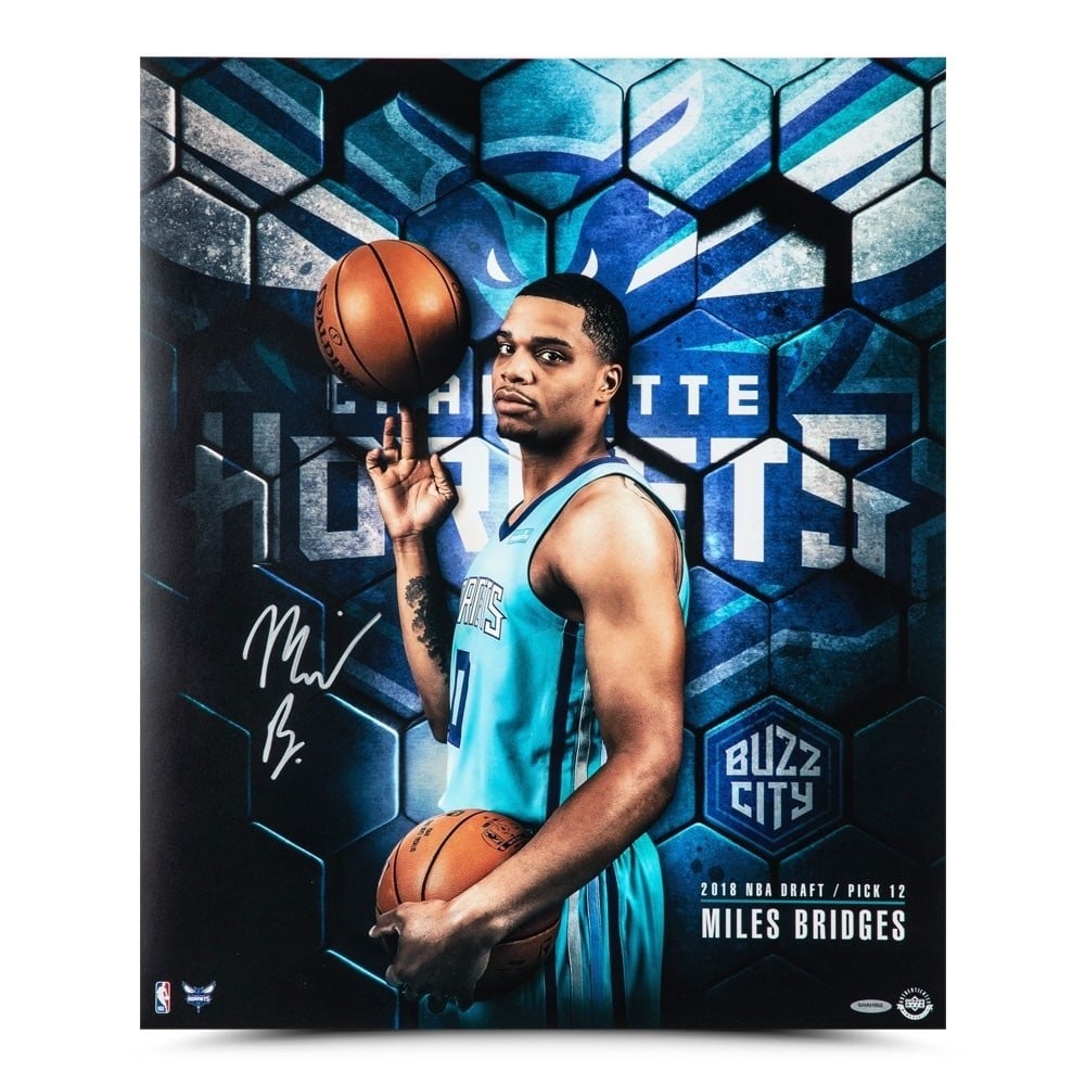 Miles Bridges Autographed 20X24 Photo Charlotte Hornets Upper Deck (1 of 3)
