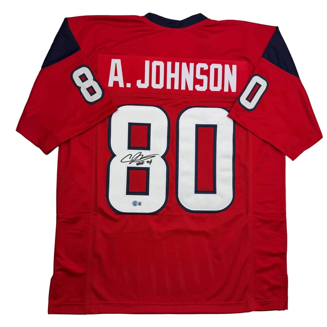 Andre Johnson Signed Custom Red Football Jersey with JSA Authentication (1 of 4)