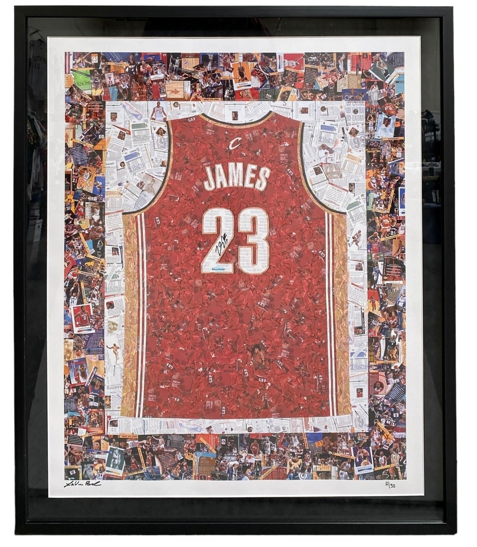 LeBron James signed card art photo lithograph with UDA COA (1 of 10)