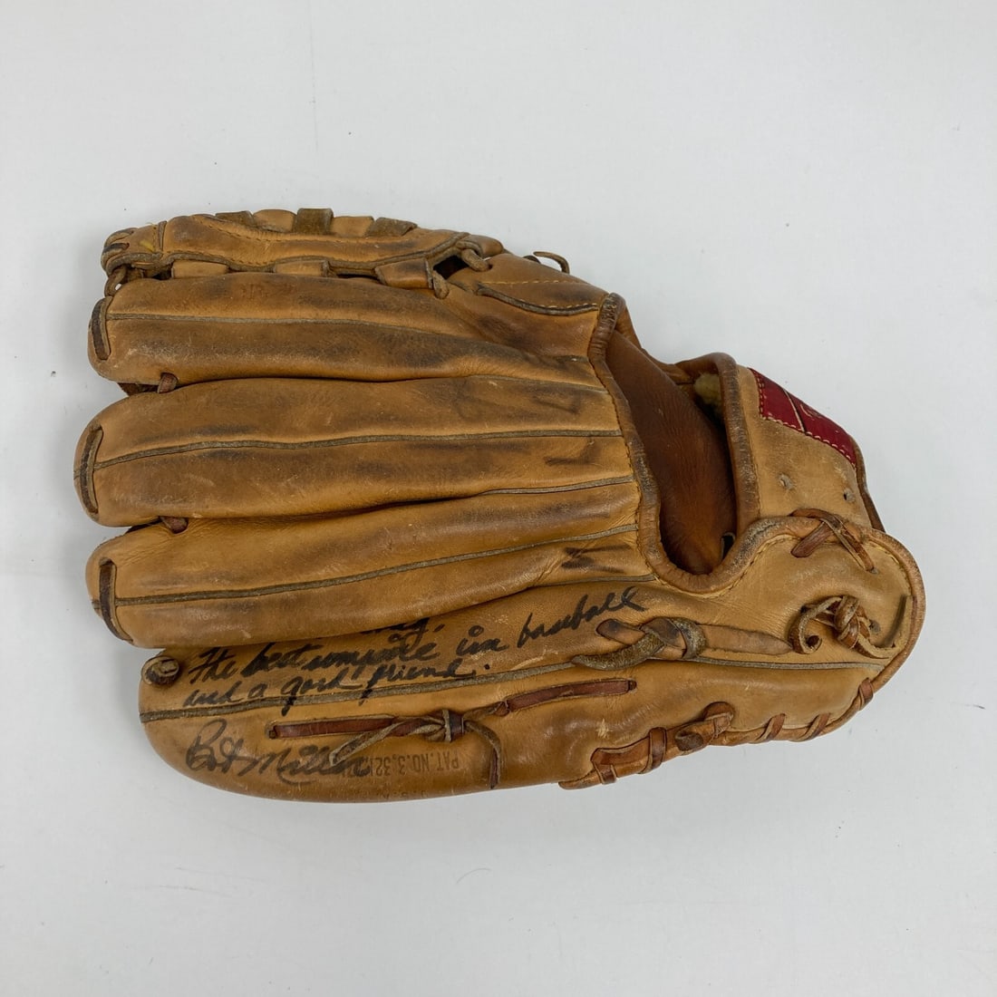 Bob Miller 1968 Game Used Rawlings Glove Signed with JSA COA: Bob Miller 1968 Game Used Rawlings Glove Signed with JSA COA This authentic 1968 game-used Rawlings baseball glove was professionally modeled by Bob Miller, showcasing significant wear that highlights