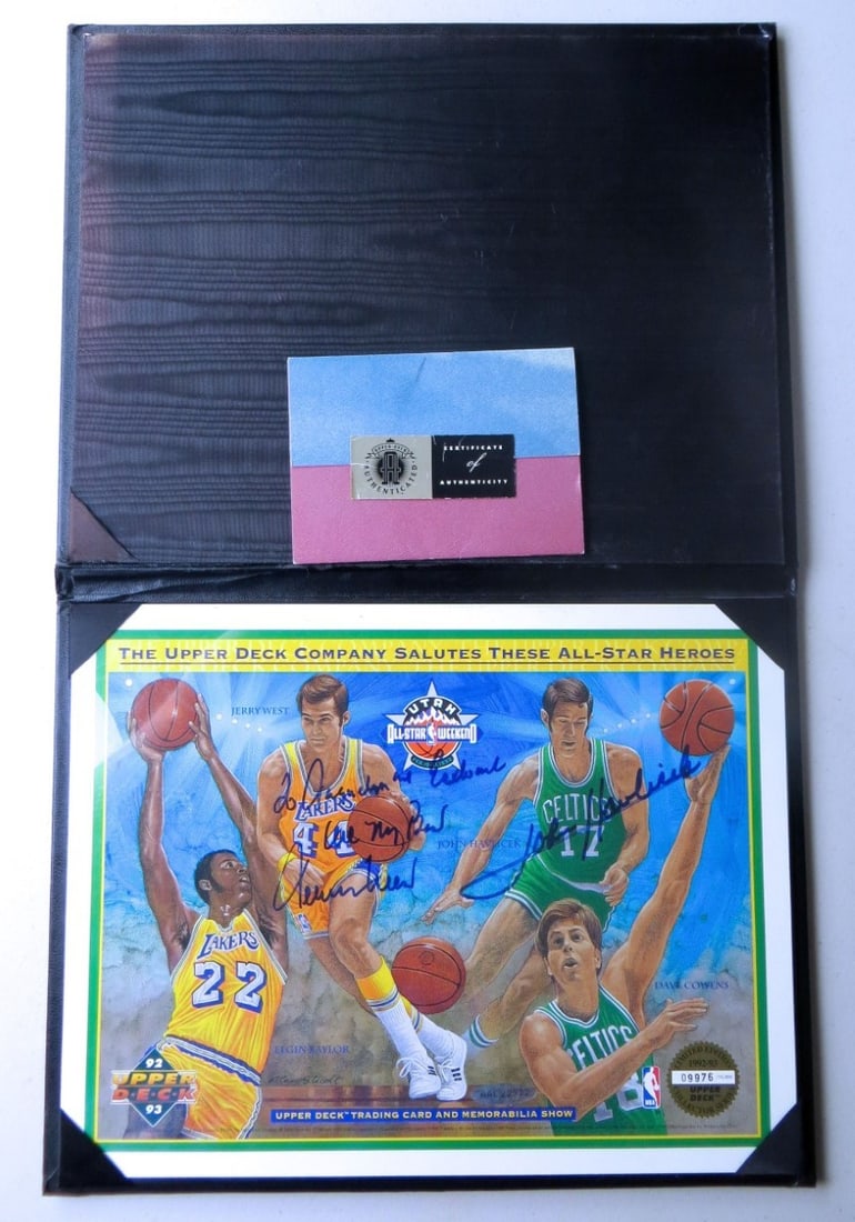 Jerry West John Havlicek Signed Photo Lakers Celtics Upper Deck Authenticated (1 of 3)