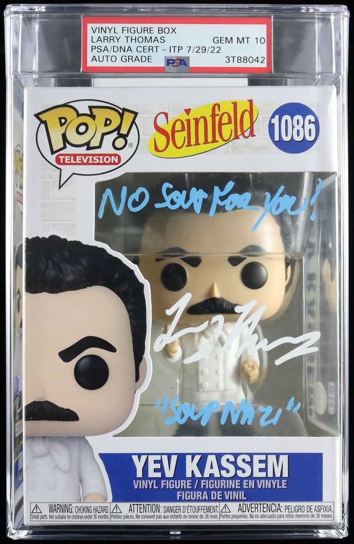 Funko Pop Yev Kassem Signed by Larry Thomas with Inscription PSA/DNA Auto 10 (1 of 2)
