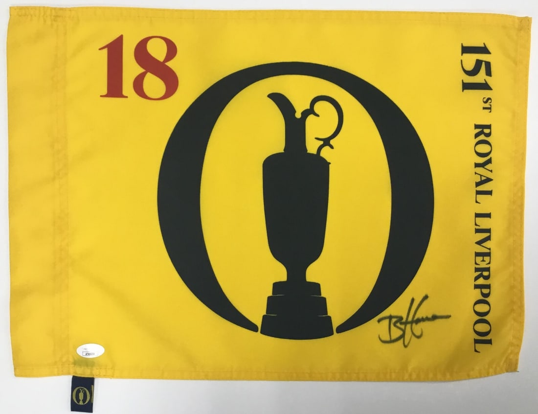 Brian Harman Signed The Open 151st Royal Liverpool #18 Pin Flag JSA Authenticated (1 of 4)
