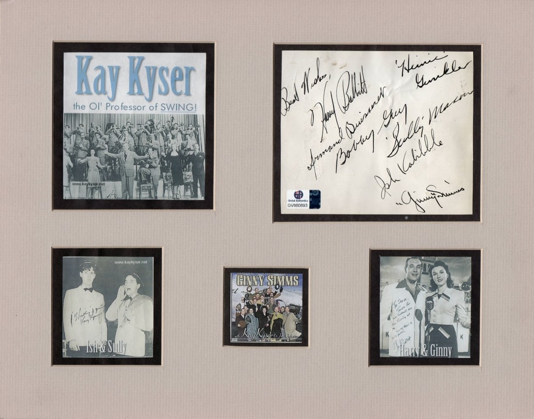 11x14 Matted Cut Signature Big Band Multi Signed Global Authentics (1 of 2)