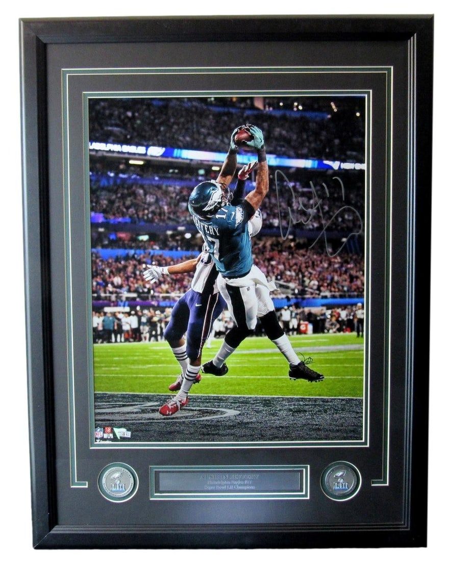 Framed Alshon Jeffery Autographed Super Bowl LII 16x20 Eagles Photo Fanatics COA (1 of 4)