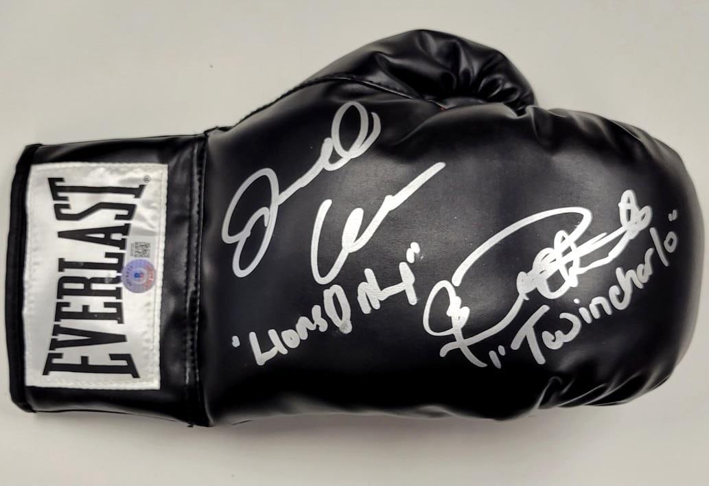 Jermall Jermell Charlo Signed Boxing Glove Beckett Authenticated: Jermall Jermell Charlo Signed Boxing Glove Beckett Authenticated This is an original boxing glove signed by the Charlo brothers, Jermall and Jermell Charlo. The glove comes with authentication from Be