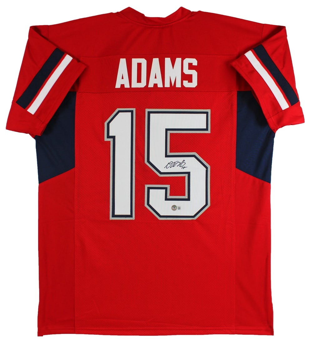 Davante Adams Signed Red Jersey Fresno State Bulldogs Beckett Witnessed (1 of 3)