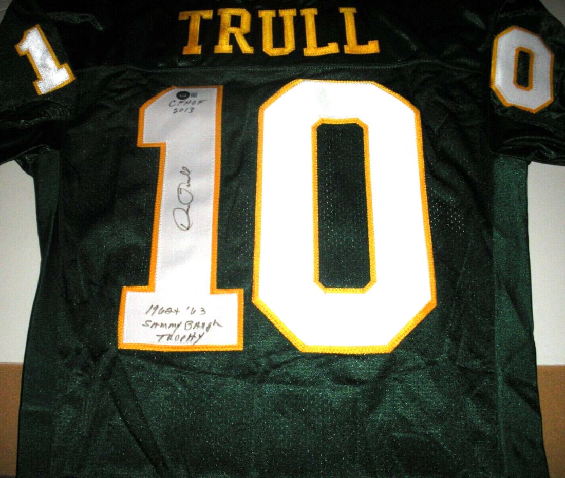 Rawlings Jersey Signed by Don Trull With Beckett COA Baylor Bears Football: Rawlings Jersey Signed by Don Trull With Beckett COA Baylor Bears Football This is a pre-owned, officially licensed Rawlings football jersey signed by Don Trull of the Baylor Bears. The autograph is a