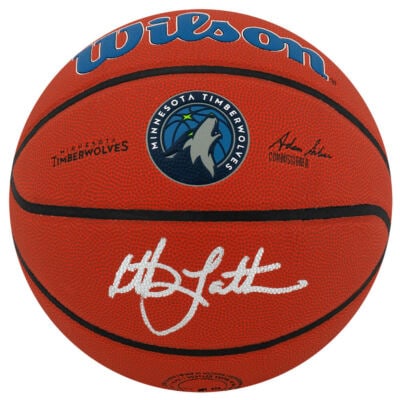Signed Minnesota Timberwolves Wilson NBA basketball by Christian Laettner COA: Signed Minnesota Timberwolves Wilson NBA basketball by Christian Laettner COA This Wilson full size NBA basketball features the Minnesota Timberwolves logo and has been signed by Christian Laettner. T