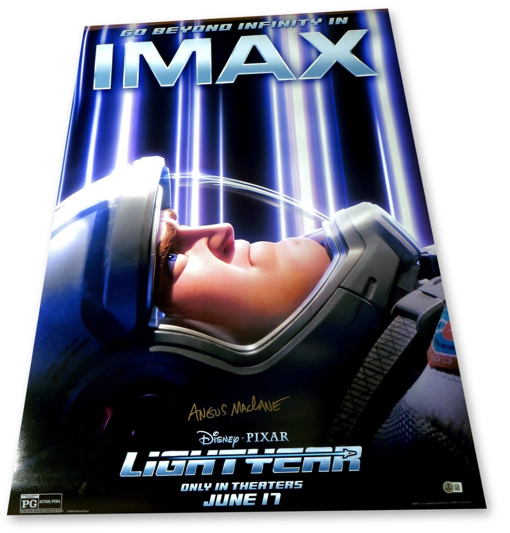 Angus Maclane Signed 27x40 Lightyear Poster Beckett Authenticated (1 of 4)