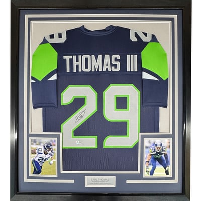 Beckett COA Framed Earl Thomas III Seahawks Jersey Display 35x39 (1 of 3)