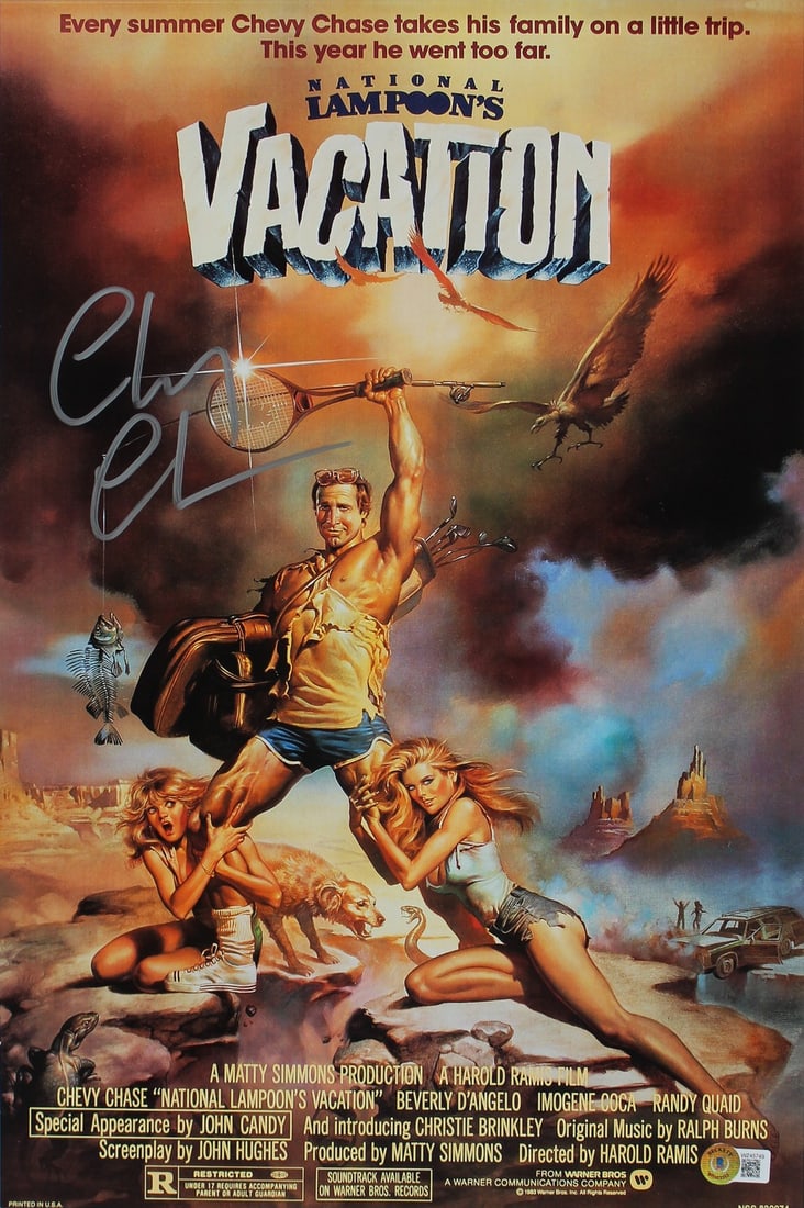 Chevy Chase Signed 12x18 Mini Poster National Lampoon's Vacation BAS Authenticated: Chevy Chase Signed 12x18 Mini Poster National Lampoon's Vacation BAS Authenticated Celebrate a classic comedy with this authentic autographed 12x18 mini movie poster from National Lampoon's Vacation, 