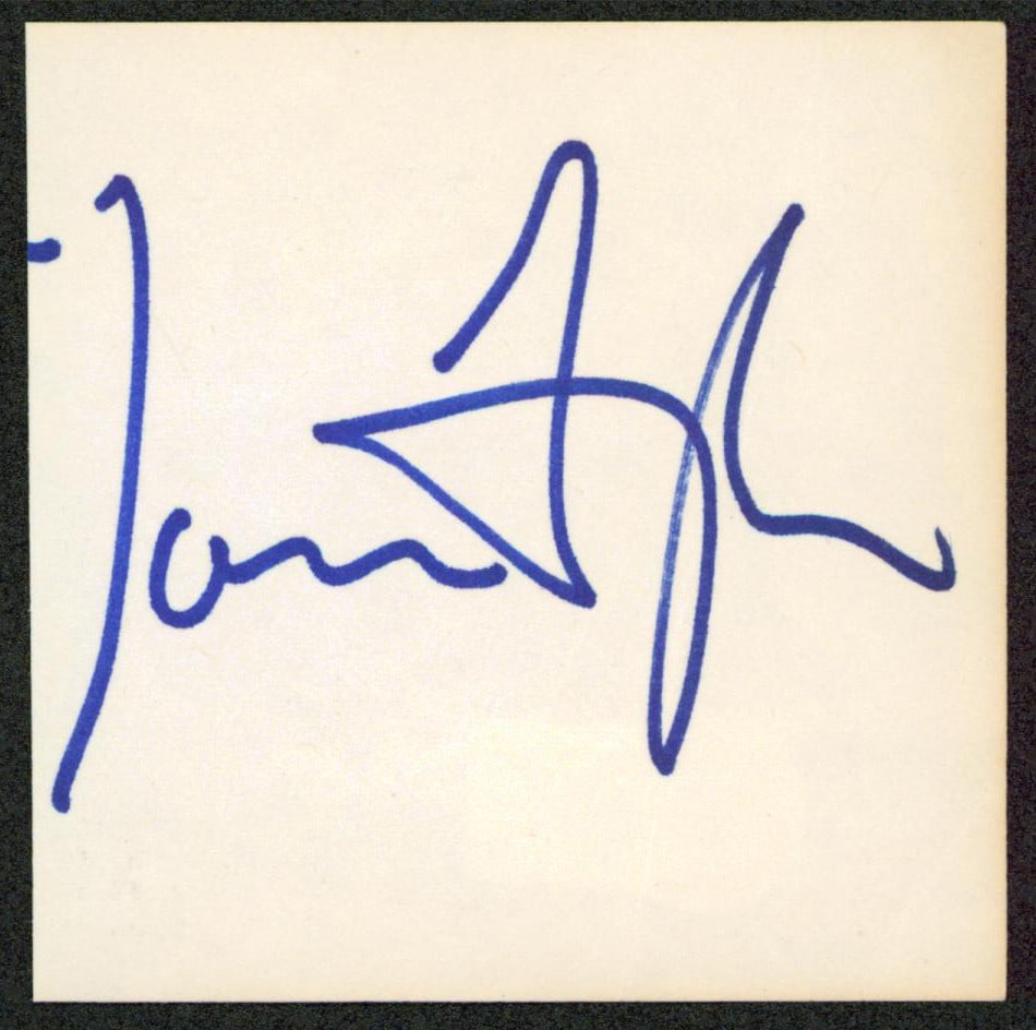 James Taylor The Flying Machine Signed 3x3 Cut Signature BAS Authenticated (1 of 4)