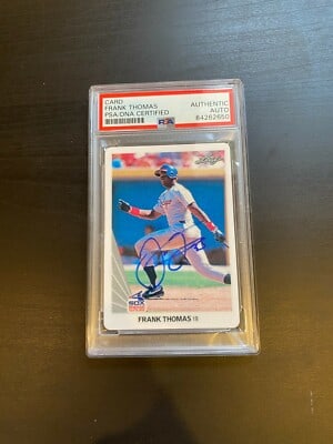 PSA DNA authenticated Frank Thomas 1990 Leaf rookie autograph card (1 of 3)