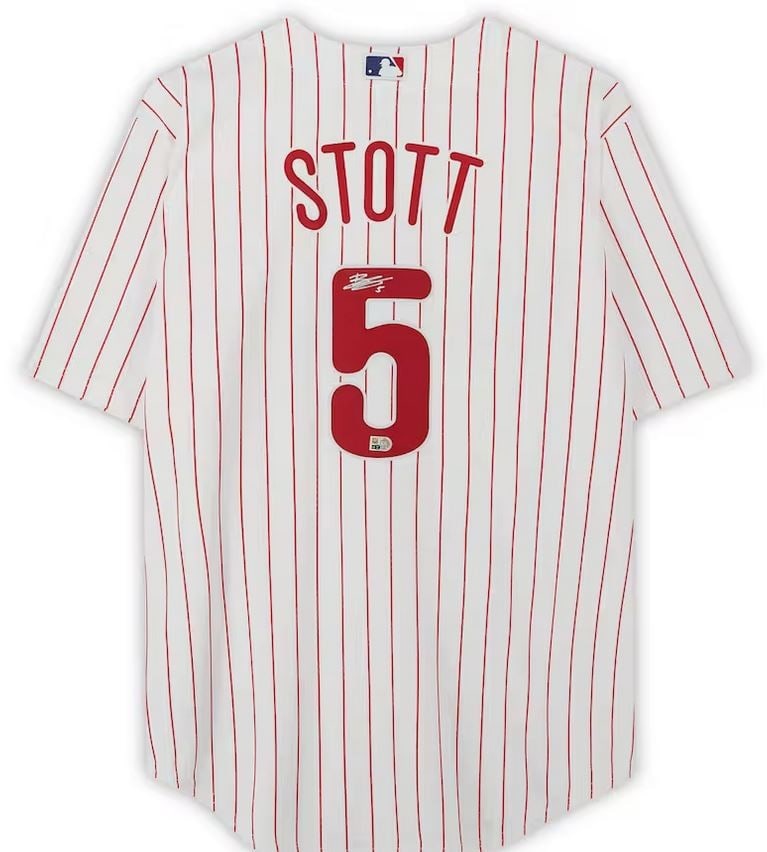 Bryson Stott Signed Nike Phillies Jersey XL Fanatics Authentication: Bryson Stott Signed Nike Phillies Jersey XL Fanatics Authentication This is a Bryson Stott Signed Nike Baseball Jersey from the Philadelphia Phillies, size XL. The jersey features an authentic autogra