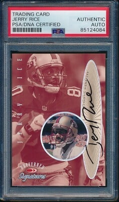 PSA DNA authenticated Jerry Rice signed 1999 Donruss Preferred card #3 (1 of 3)