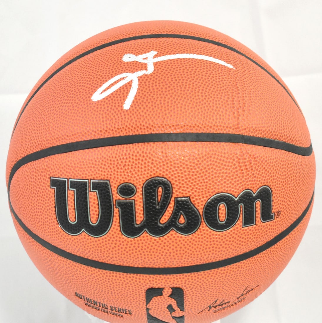 NBA Wilson Basketball Signed by Allen Iverson Beckett Hologram: NBA Wilson Basketball Signed by Allen Iverson Beckett Hologram This NBA Wilson basketball features the autograph of Allen Iverson and is associated with the 76ers. The item is an original basketball, 