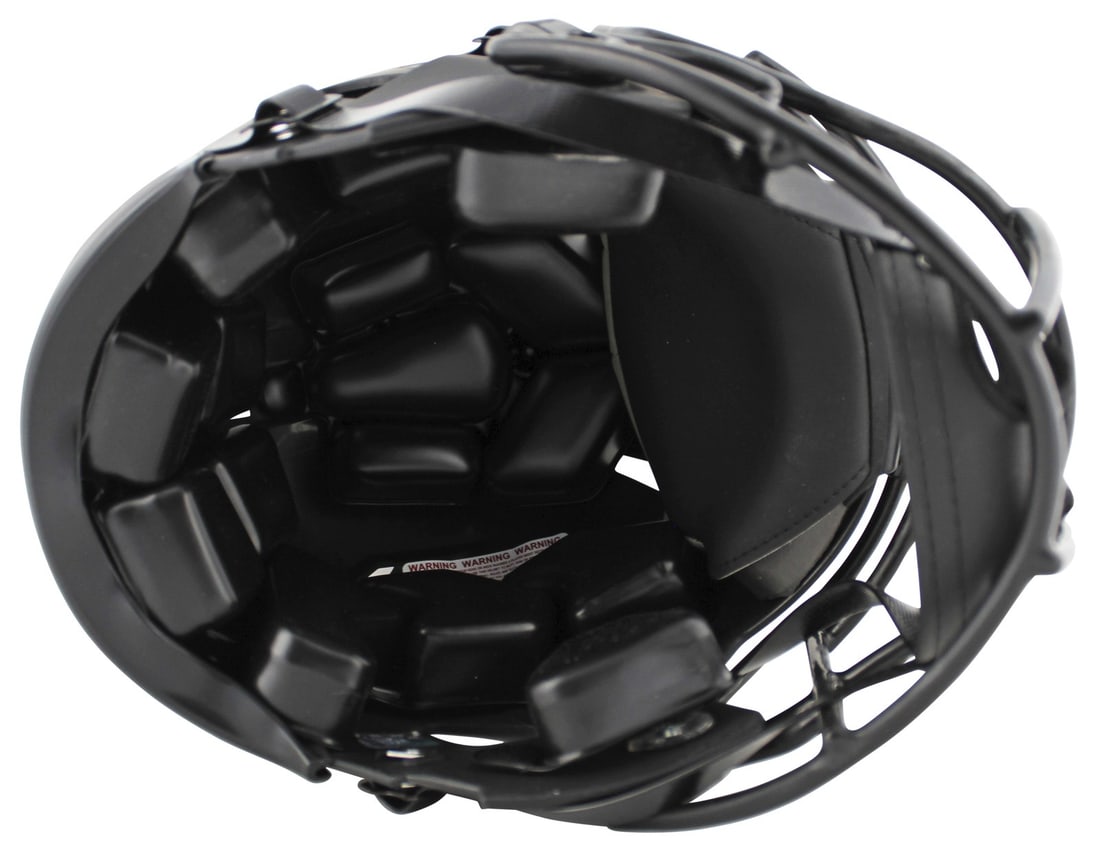 Derek Carr Michael Thomas Signed Eclipse F/S Helmet Beckett Authenticated - 3