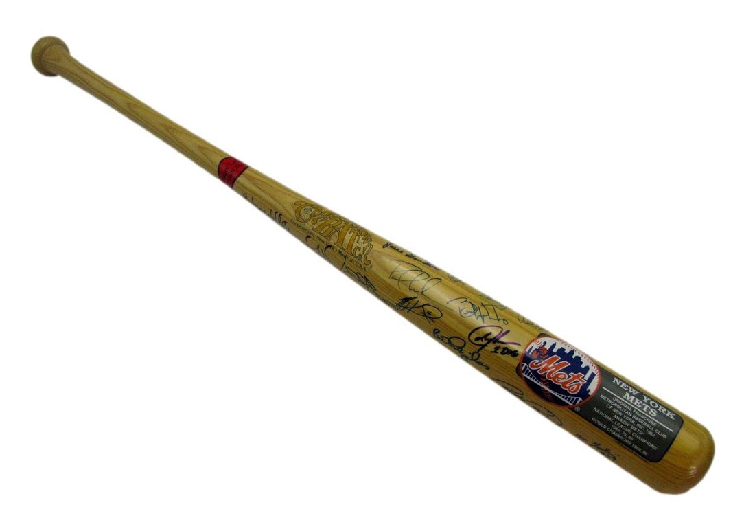 New York Mets Multi-Signed Baseball Bat by 27 Players Cooperstown: New York Mets Multi-Signed Baseball Bat by 27 Players Cooperstown This authentic New York Mets Multi-Signed Baseball Bat is a remarkable collectible featuring the signatures of 27 notable players from