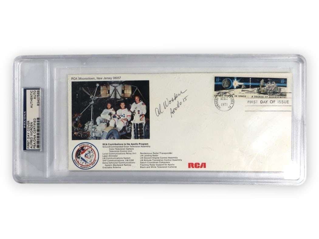 PSA DNA Authenticated Apollo 15 NASA First Day Cover Signed by Alfred Worden (1 of 3)