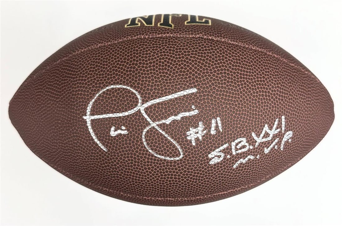 Phil Simms Signed NFL Football SB XXI MVP New York Giants Beckett Authenticated: Phil Simms Signed NFL Football SB XXI MVP New York Giants Beckett Authenticated This is an original NFL football signed by Phil Simms, recognized for his outstanding performance in Super Bowl XXI, whe