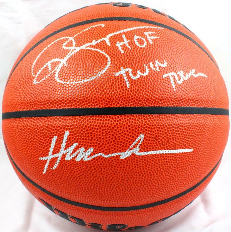 Wilson NBA Basketball Signed by Ralph Sampson and Hakeem Olajuwon JSA Authenticated (1 of 12)