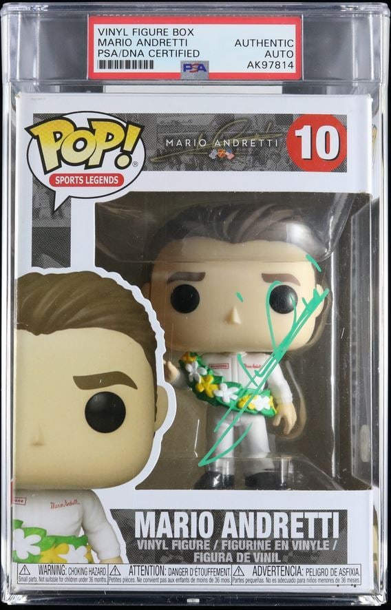 Funko Pop NASCAR Collectible Signed by Mario Andretti PSA/DNA Authenticated (1 of 2)