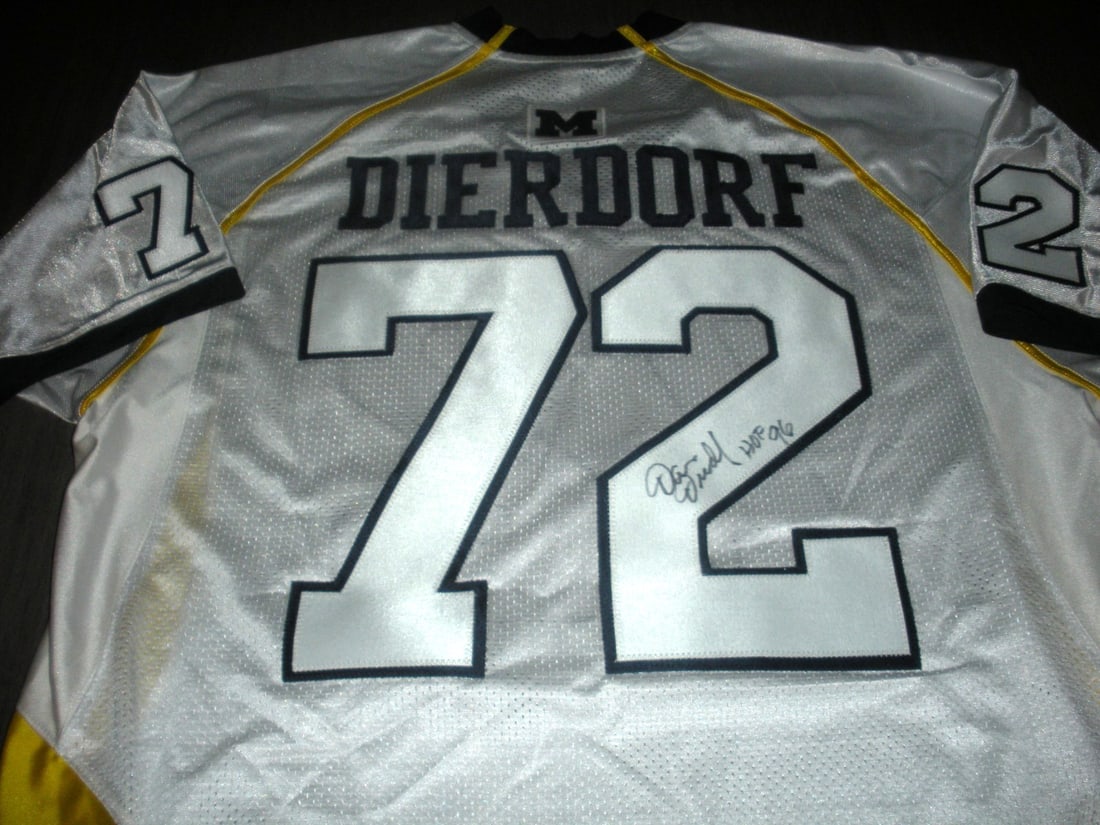 Signed Adidas Michigan Wolverines Jersey Dan Dierdorf With COA (1 of 2)