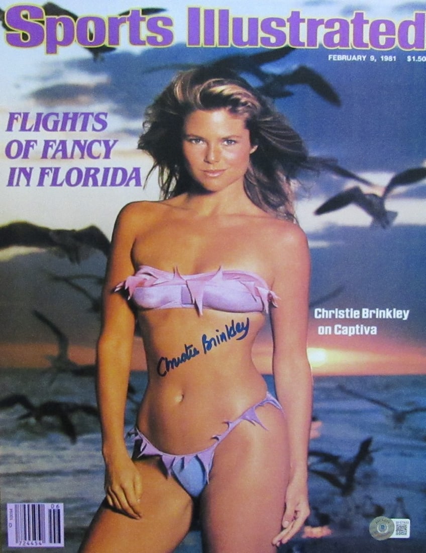 Christie Brinkley Autographed 11x14 Sports Illustrated Cover BAS Beckett: Christie Brinkley Autographed 11x14 Sports Illustrated Cover BAS Beckett This offering features an original Christie Brinkley autographed 11x14 photograph of the February 9, 1981 Sports Illustrated co