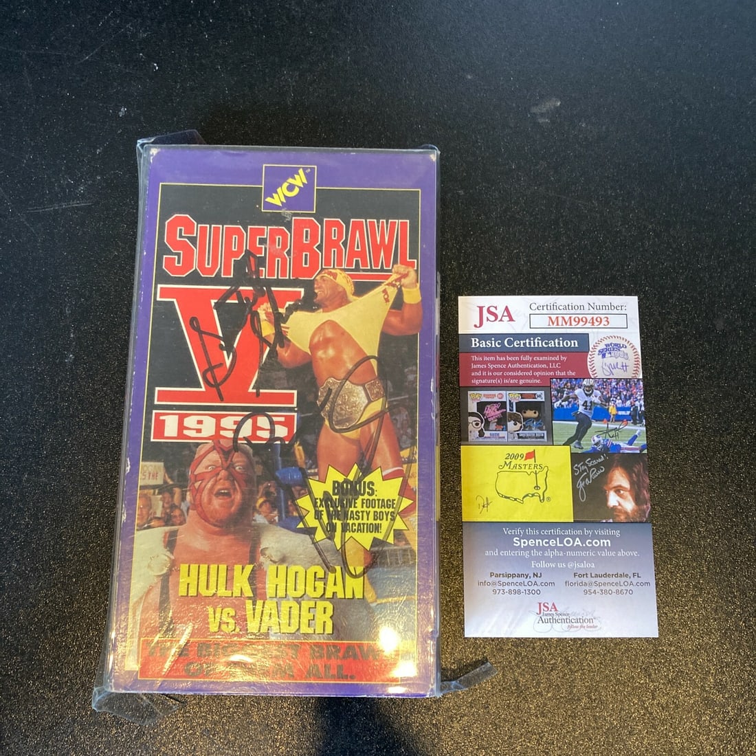 WCW 1995 Wrestling VHS Signed by Sherri Martel and Brian Knobbs JSA Authenticated (1 of 6)