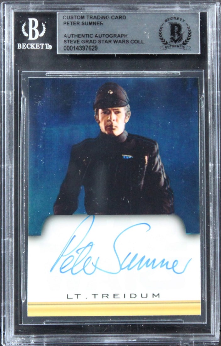 Peter Sumner Autographed Star Wars Trading Card Beckett Authenticated Slab (1 of 2)