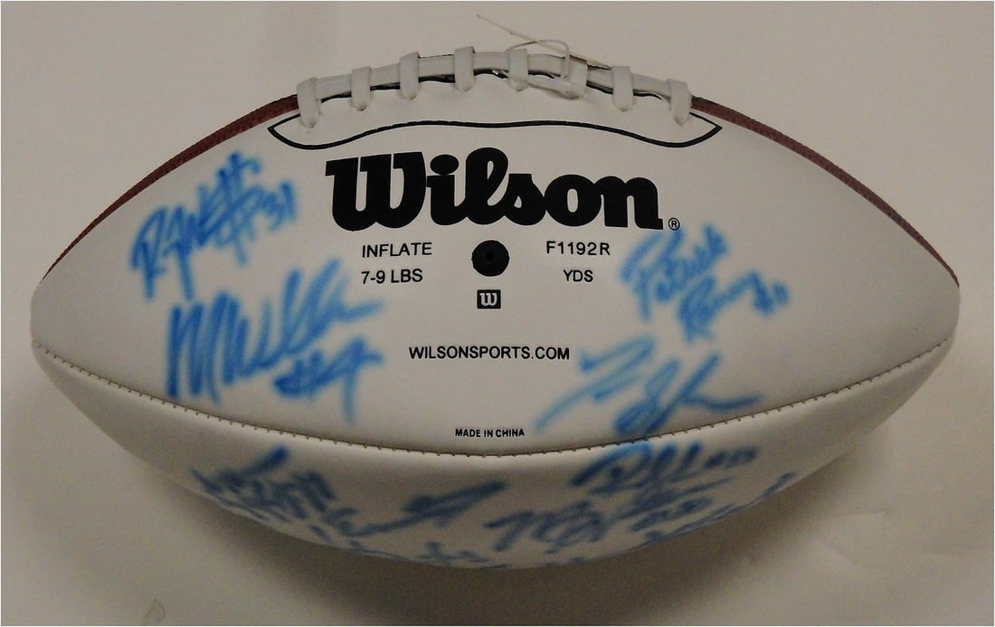 Original 2002 NFL Draft Multi Rookie Signed Football Authenticated (1 of 5)