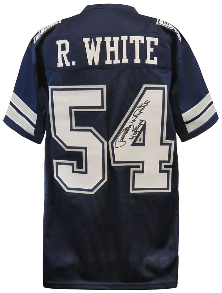 Randy White Signed Navy Throwback Jersey HOF 94 with COA: Randy White Signed Navy Throwback Jersey HOF 94 with COA Celebrate the legacy of NFL legend Randy White with this signed navy throwback custom football jersey. This original jersey features the inscri
