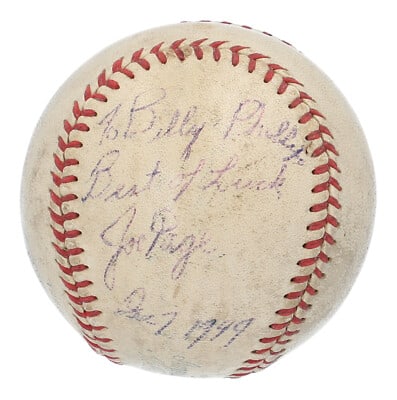 Signed Official American League Baseball Joe Page JSA LOA Yankees Legend: Signed Official American League Baseball Joe Page JSA LOA Yankees Legend This vintage Official American League baseball, presided over by William Harridge, features the signature and inscription of Ne
